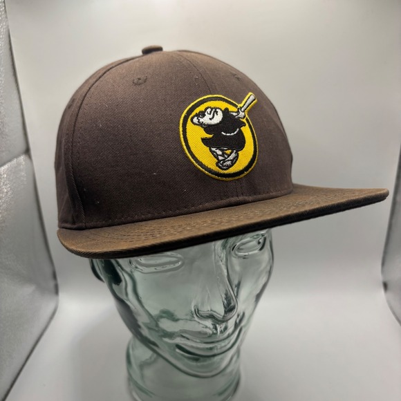 Melonwear Other - Vtg‎ Melonwear San Diego Padres Swinging Friar Snapback Hat Brown Yellow MLB Cap